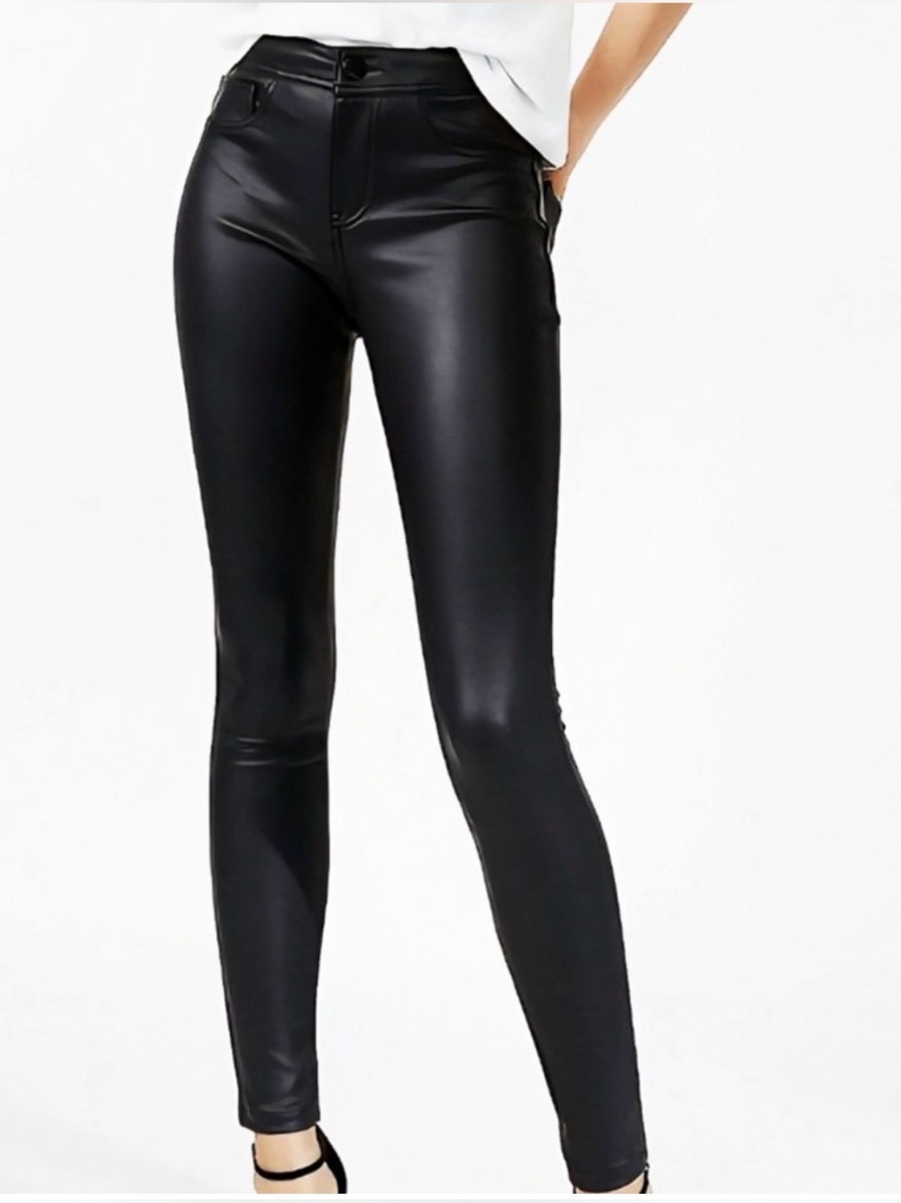 {Express} Black Faux Leather Skinny Pants